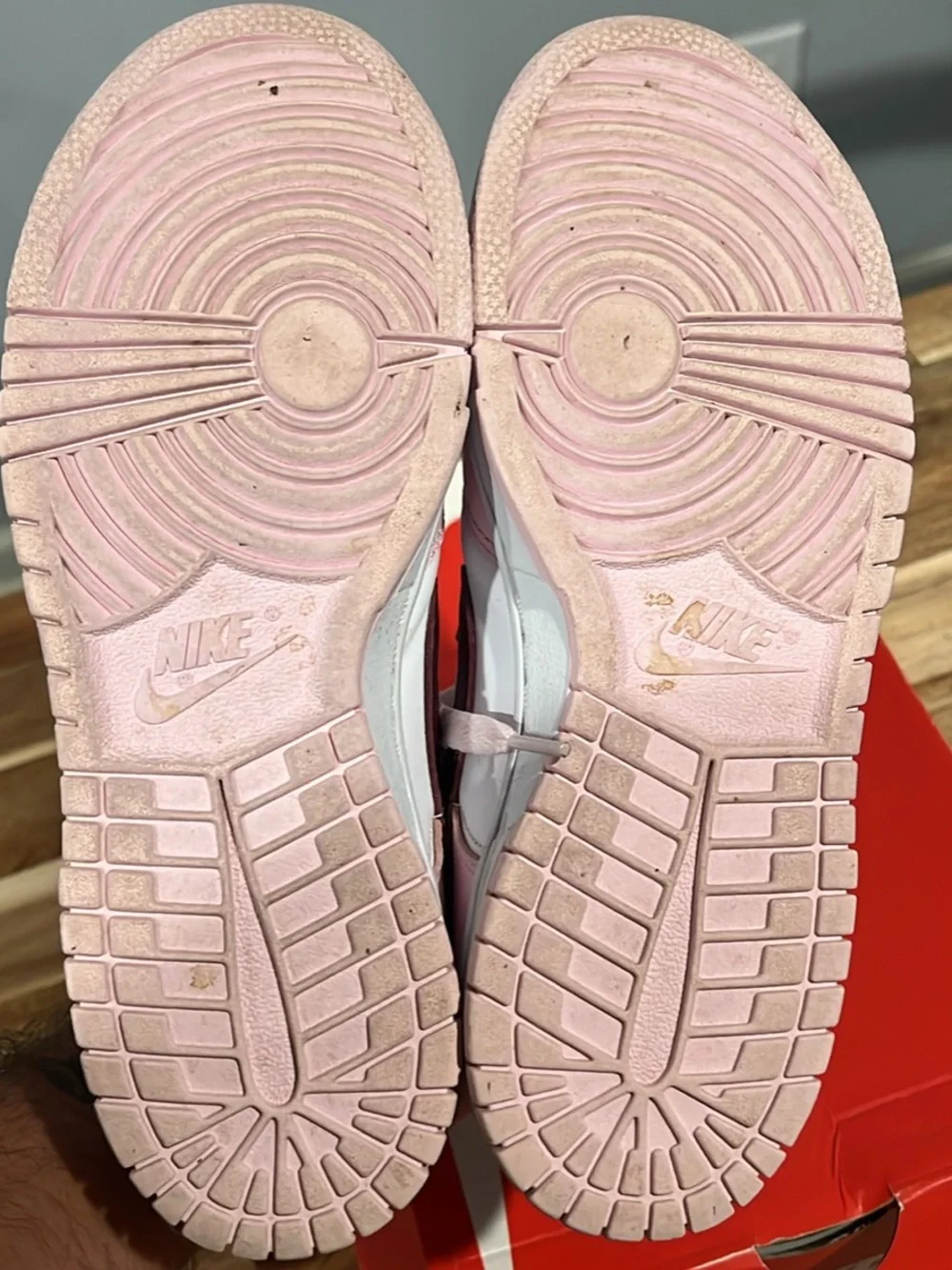 Nike Kids Pink, White & Maroon Low-Top Sneakers
